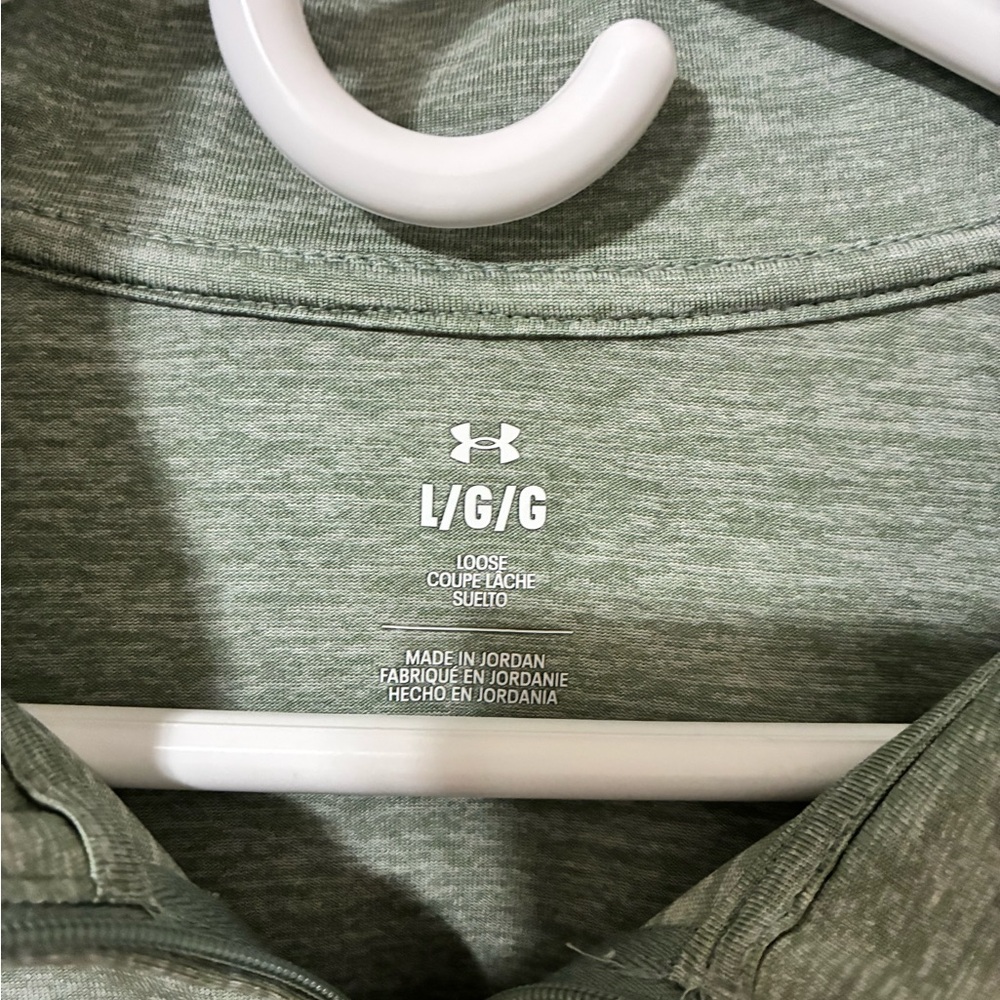 Under Armour Woman’s  Green Quarter-Zip Pullover - Picture 3 of 5